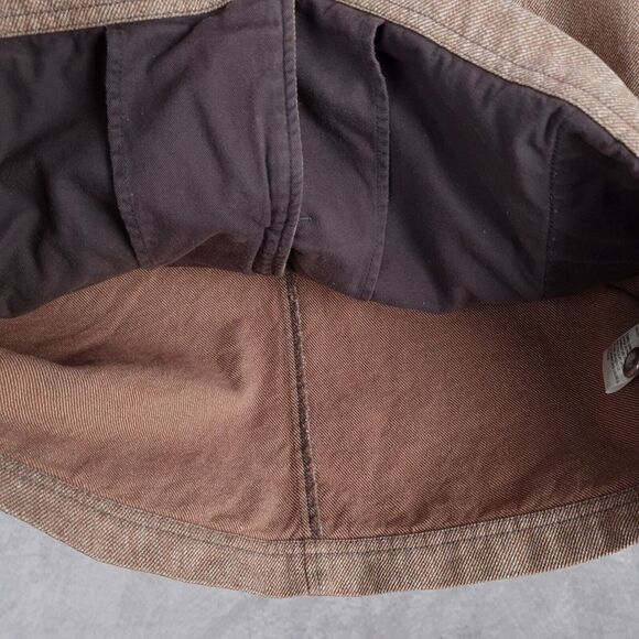 All-Son Shirt Jacket Mens Large Brown Heavy Denim Button Up Overshirt Workwear - Picture 7 of 16